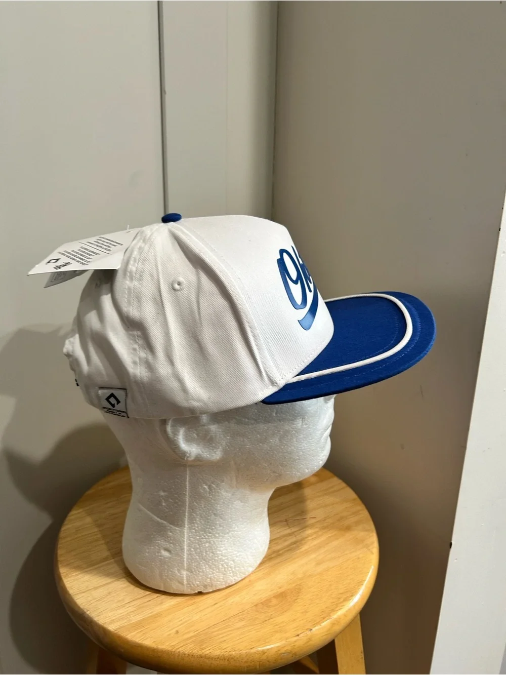 White & Blue MVP 17 Snapback Hat